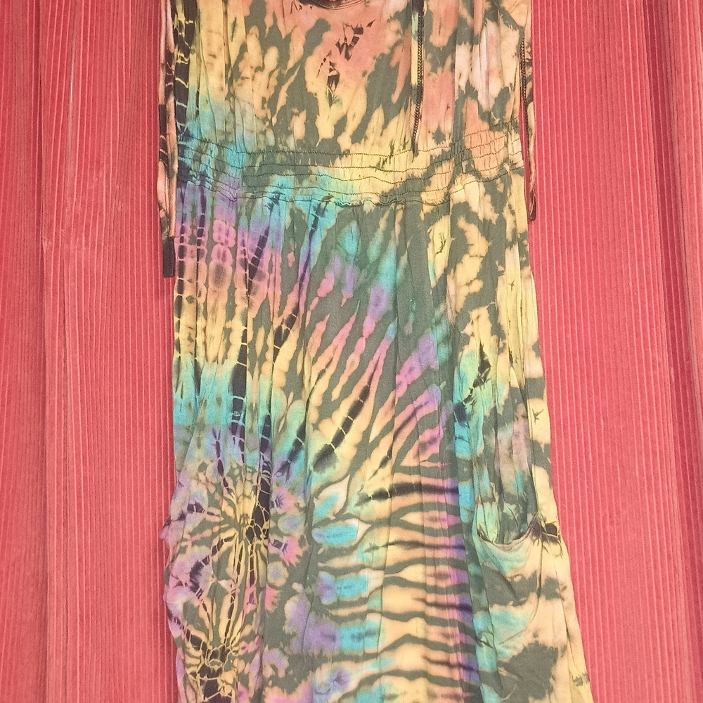 Tie-Dye Dress with Rainbow Swirl